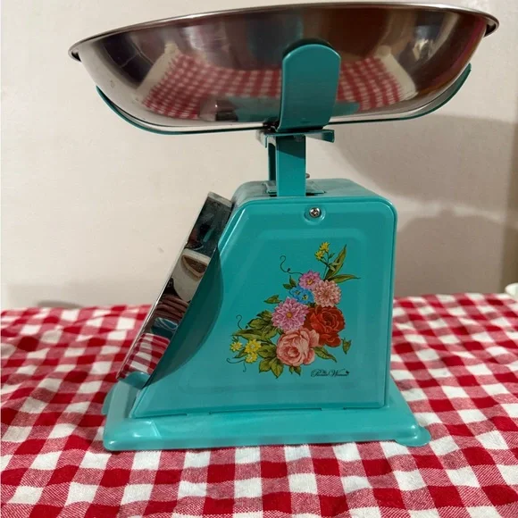 Pioneer Woman Vintage Style Teal Kitchen Scale - Picture 2 of 4
